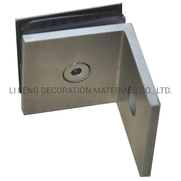 Stainless Steel 90° Straight Single Glass Door Fixed Clip/Shower Room Door Partition Corner Joint