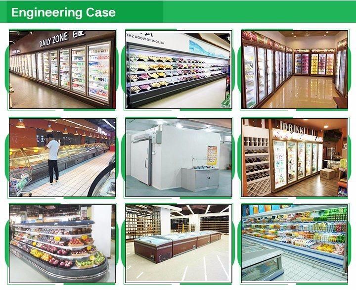 Upright Glass Door Freezer Showcase in Double Door