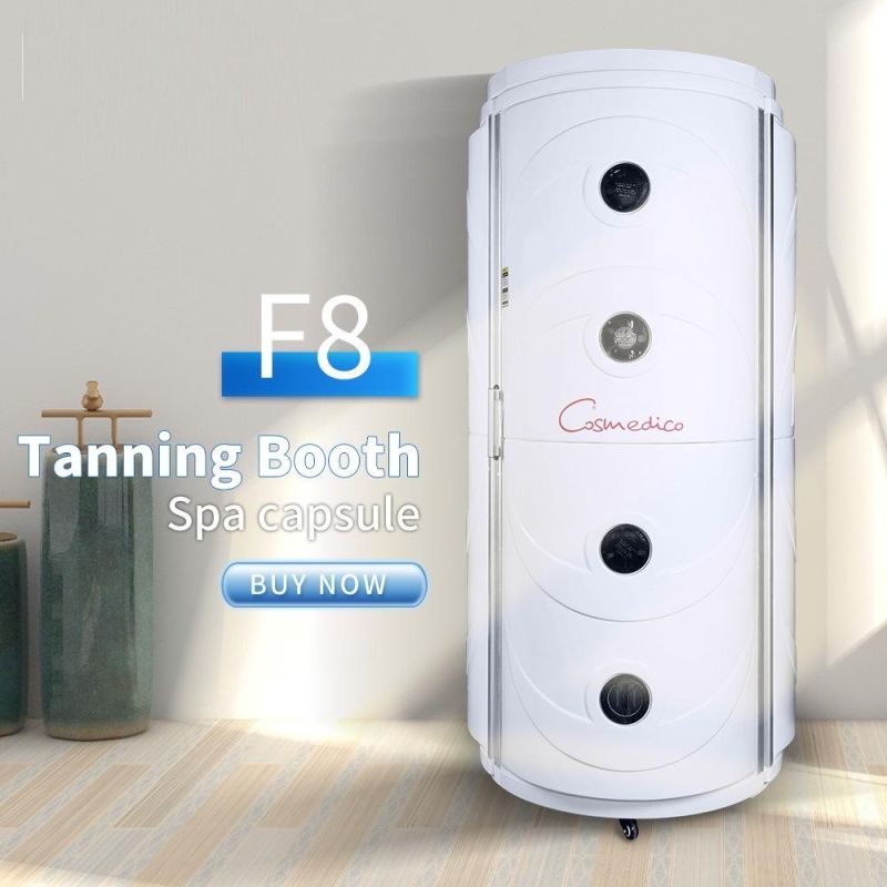 Sunshine Vertical F8 Solarium Aluminium Glass Sunroom for Airbrush Tanning Machine Stand up Beds Sale