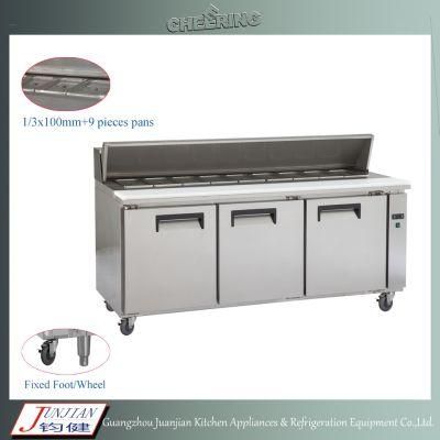 Commercial Pizza Prep Table Undercounter Freezer Refrigerator Salad Display Showcase