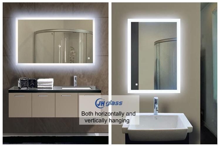 Dimmable LED Lighted Bathroom Mirror Wall Mounted Vanity Mirror