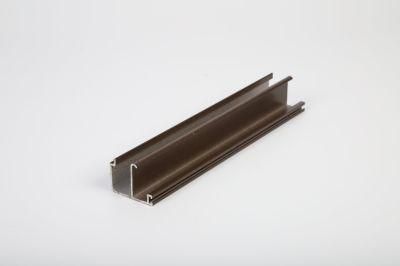 Powder Coated Brown Aluminium Window Profile Building Material