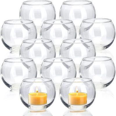 Customized Borosilicate Glass Clear Tealight Candle Holders for Wedding