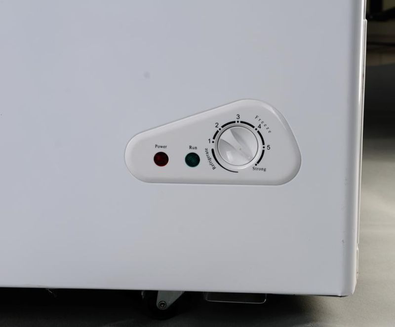 Large Arc-Shaped Glass Sliding Door Refrigerating Freezer Showcase for Super Market