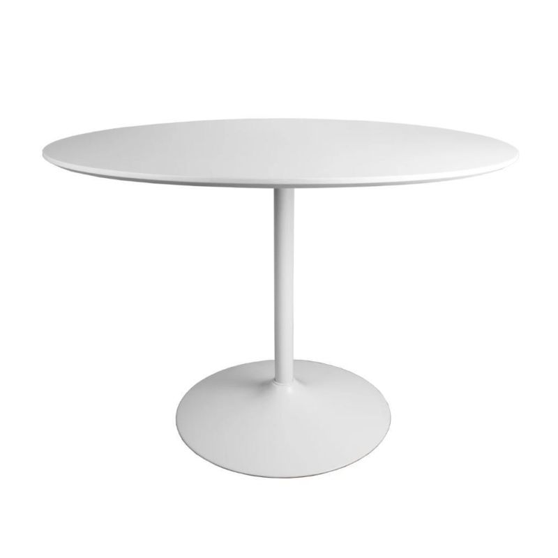 Simple Style Dining Furniture Black Modern MDF Top Round Dining Table