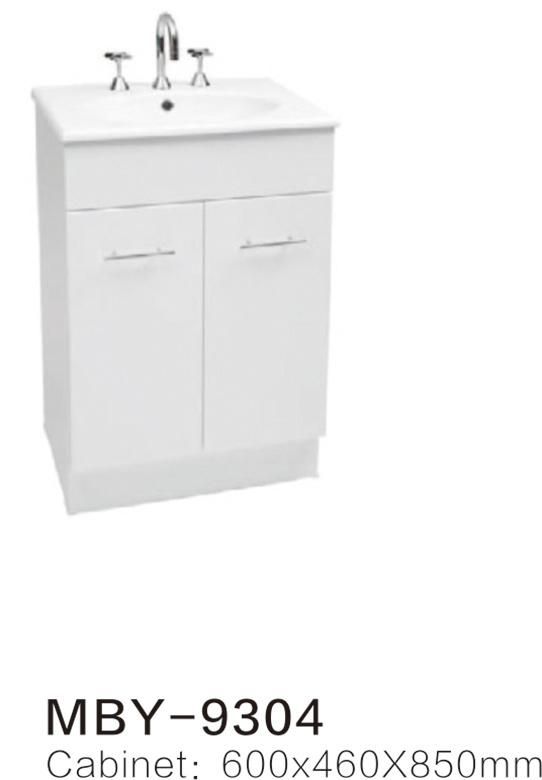 MDF or PVC White Cabinet with Glass Door