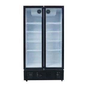 Large Hollow Glass Doors Display Cabinet Supermarket Refrigerated Showcase