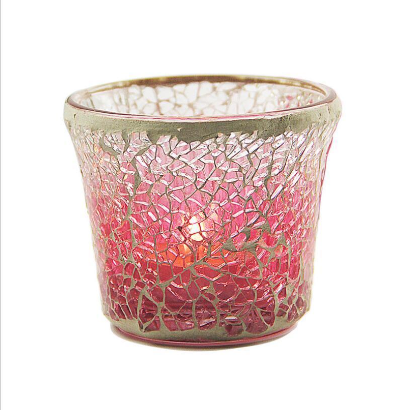 Luxury Rainbow Iridescent Glass Candle Jars Glass Candle Holder for Bulk