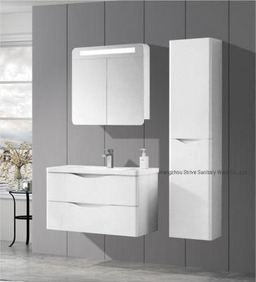 Hotel Modern Waterproof Wall Mounted Bathroom Vanity with Side Cabinet
