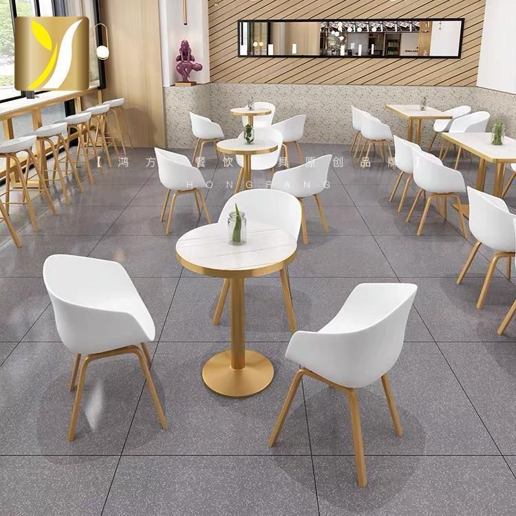 Nordic Coffee Shop Cafe Marble Table Restaurant Furniture Sets