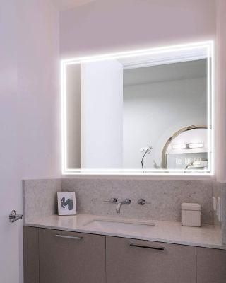 Smart Lighted LED Mirror Bathroom Makeup Mirror with Lights Anti-Fog Touch Switch Waterproof