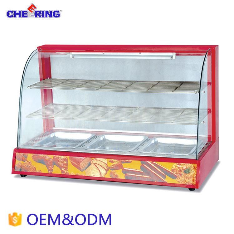 Commercial Electric Curved Glass Warming Showcase