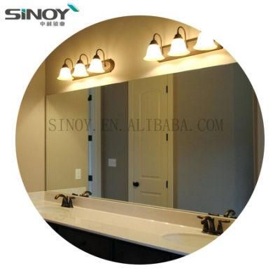 Silver Mirror Glass Waterproof Simple Frameless Bathroom Mirror