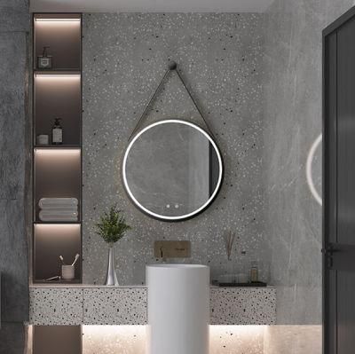 Custom Size Round Shape with Touch Switch LED Bathroom Frosted Glass Mirror