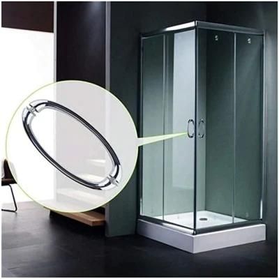 Hole Distance 145mm Zinc Alloy Door Handle Bathroom Shower Room Glass Door Handle Sliding Shower Scroll Door Hardware