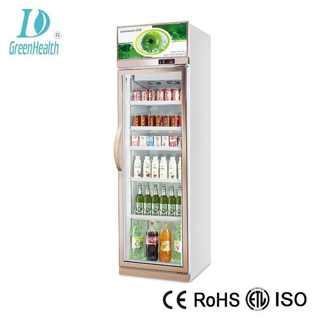 Commercial Glass Door Beverage Display Showcase for Supermarket