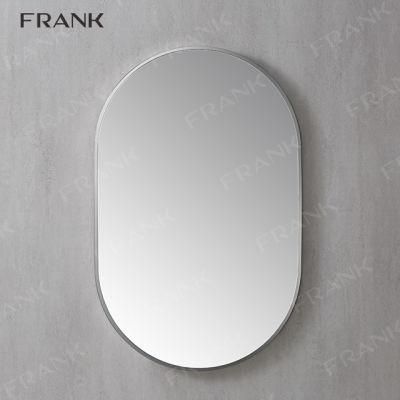 Bathroom Mirror Glass Metal Frame Oval Hotel Mirror