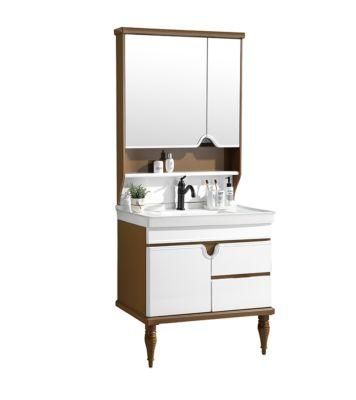 PVC Bathroom Vanities Cabinet 2 Drawers Bathroom Vanity Cabinet with Mirror