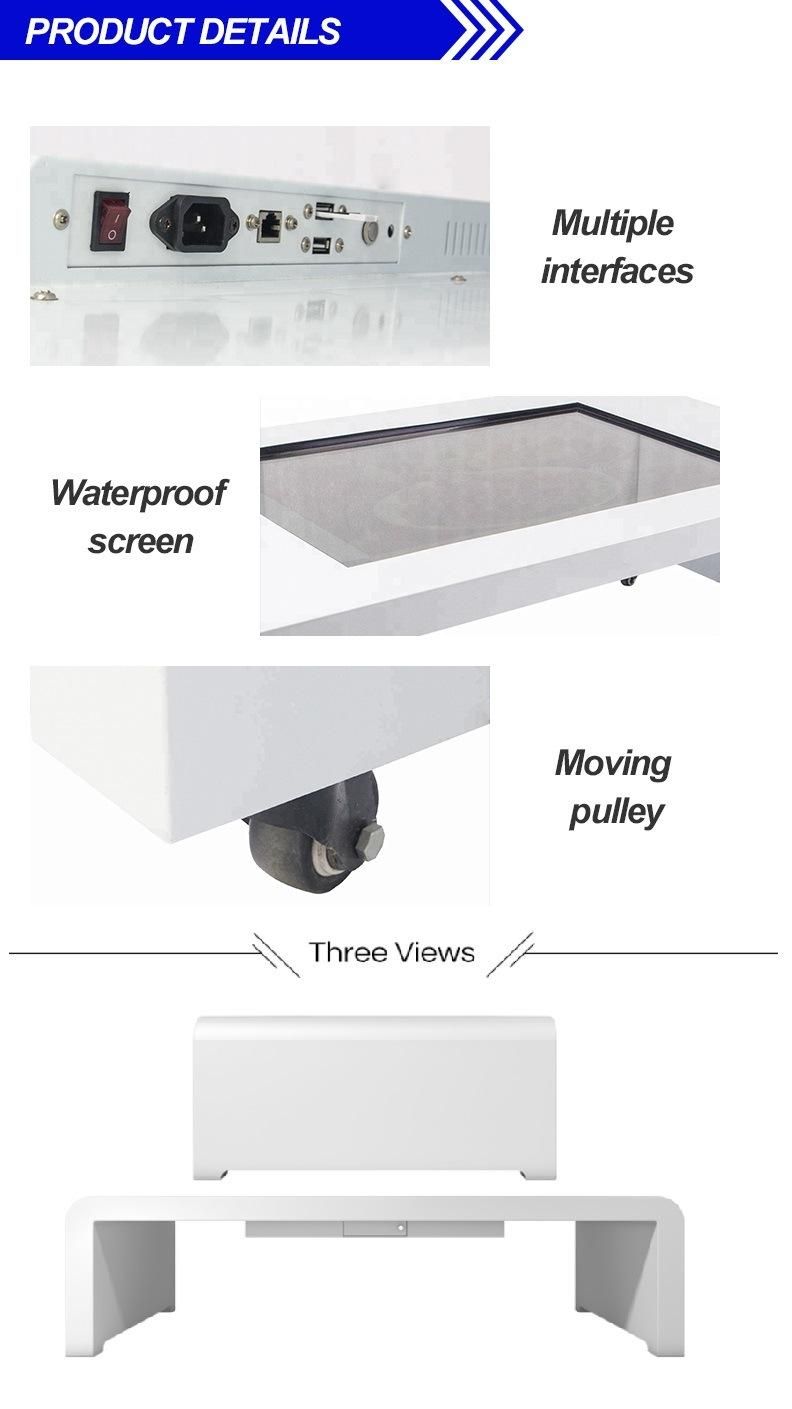 Envision Smart LCD Touch Table for Coffee or Restaurant Customize Interactive Touch Screen Table Multitouch Table with Toughened Glass and Waterproof