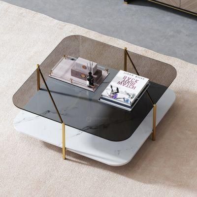 Multi Function 2 Layer Modern Dining Table Coffee Table