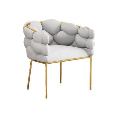 Light Luxury Fluffy Sofa Makeup Chair Velvet Armchair Nordic Leisure Furniture Waiting Chair Comfortable Back Dressing Chair