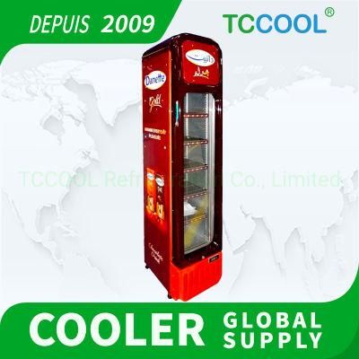 Slim Display Refrigerator Glass Door Beverage Showcase Cooler