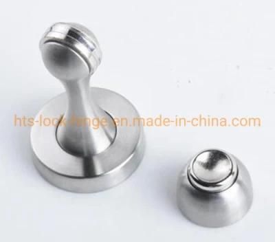 Door Hardware Stainless Steel Door Stopper Magnetic Catch for Floor or Wall Mounted Door Stopper