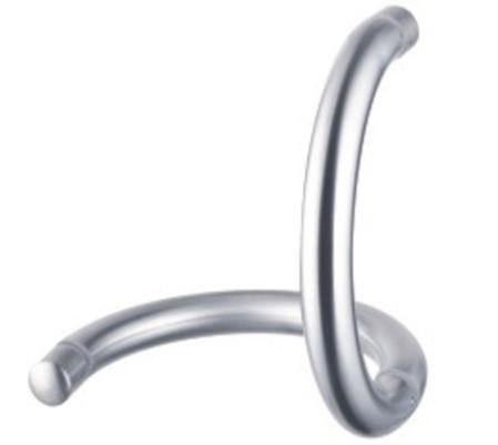 Stainless Steel Tubular Crooked Door Pull Handle for Frameless Shower Doors