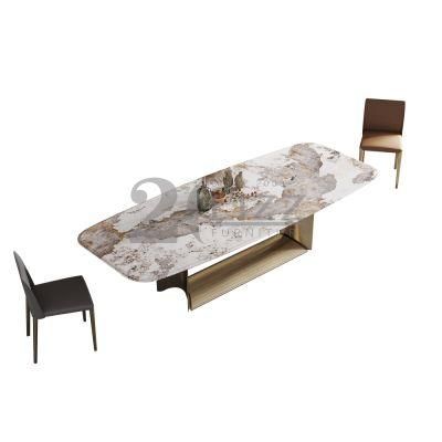 High End Quality Modern Luxury Uphoslster Home Furniture European Style Dining Room Restaurant Diniing Table