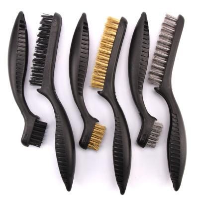 6PCS Per Set Mini Wire Brushes Set Steel Brass Nylon Cleaning