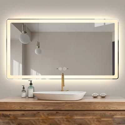 Jinghu Chinese Factory CE Certified Aluminum Frame European Style IP44 LED Bathroom Lighted Mirror