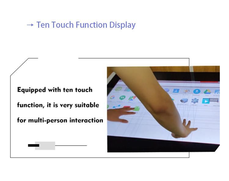 43/55/65 Inch Waterproof LCD Smart Table Interactive Touch Screen Table for Conference/Restaurant/Coffee Shop
