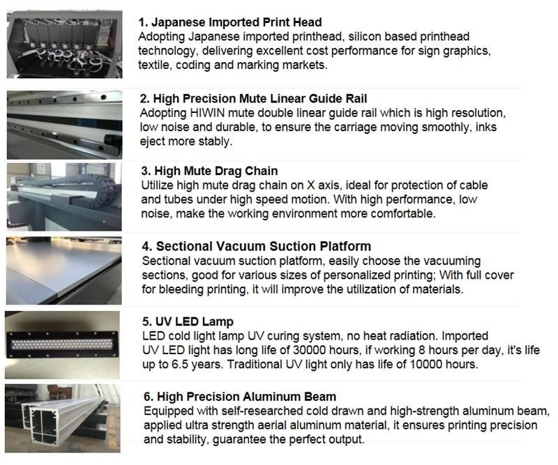 Ntek 1016 Flat Bed UV LED Printer Wood Printing Machine