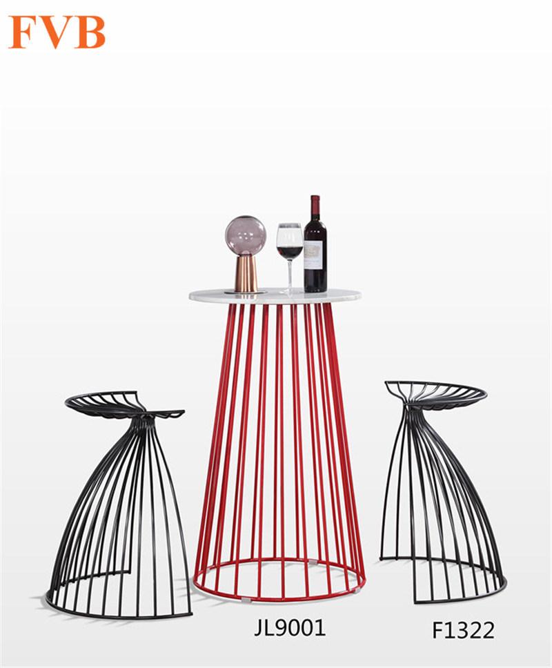 Stainless Steel Frame Bar Stool with PU and Leather Cushion