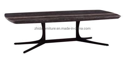 Rectangle Long Artificial Marble Center Coffee Table for Hotel Living Room