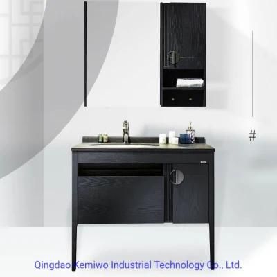 Floor-Standing Bathroom Cabinet with Washbasin Storage Cabinet LED Light