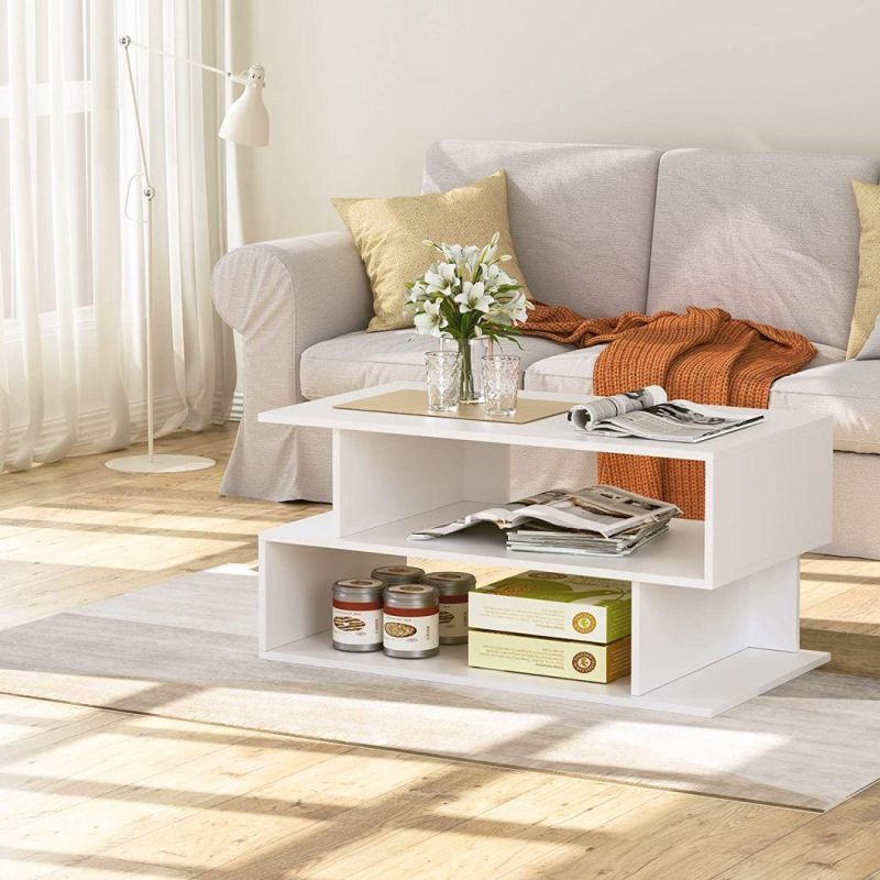 Modern Simple MDF Wood New Design Tea Coffee Center Table with Drawer