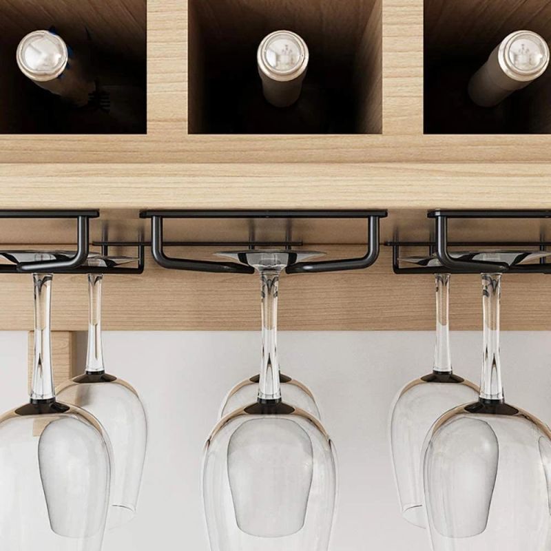 Wine Glass Rack Under Cabinet Holder Steel Stemware Rack