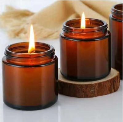 Glass Bottle Glass Amber Candle Holder Candle Jar Candle Holders