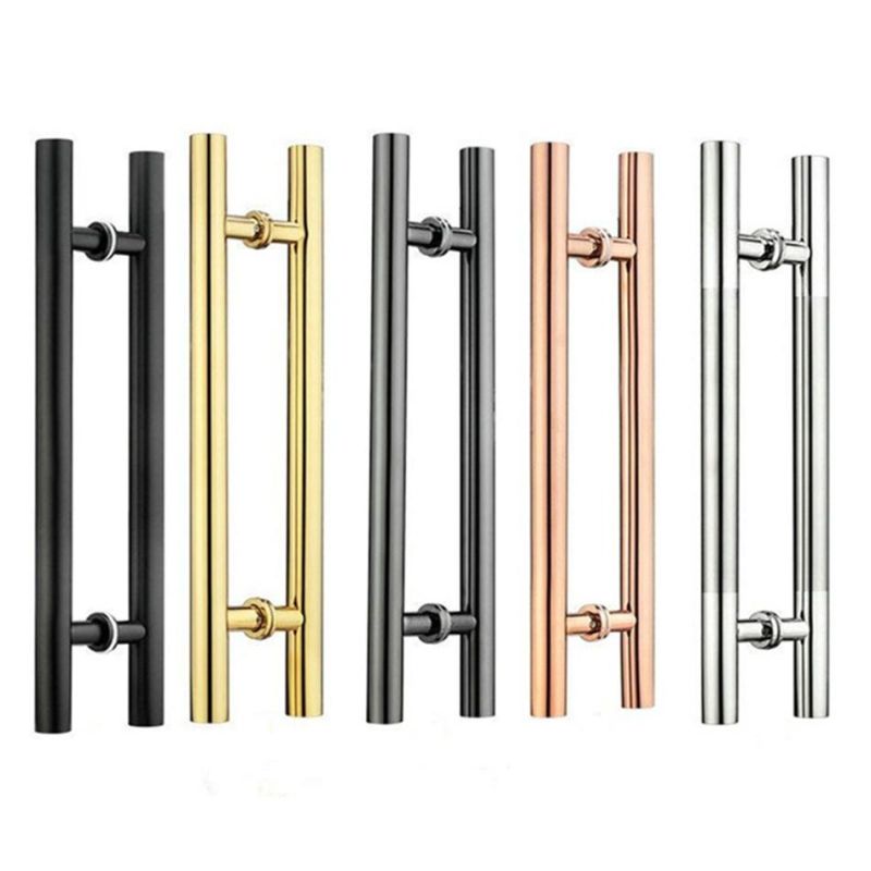 Modern Good Quality Stainless Steel Square Tube Glass Door Handles (pH102-1)