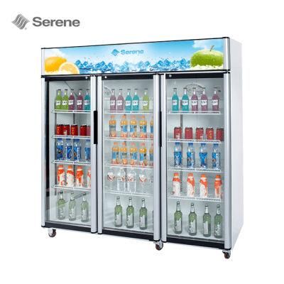 930L Vertical Showcase Drink Display Showcase Refrigerated Glass Door Commercial Coller