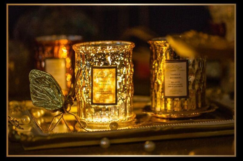 Fancy Mercury Glass Votive Tealight Candle Holders for Wedding