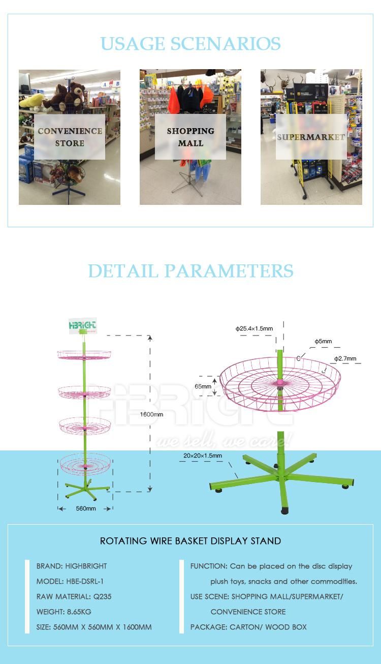 20 Pocket Wire Floor Postcard Spinner Display Stand