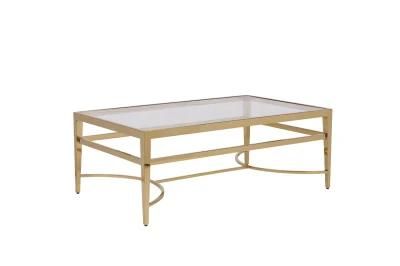 Modern Home Furniture Golden Stainless Steel Coffee Table