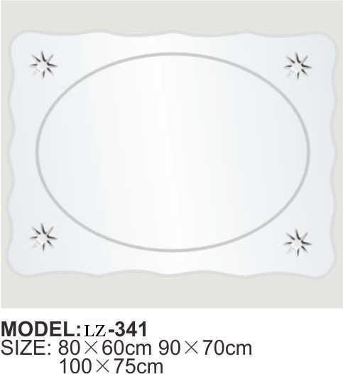 Modern Decorative Wall Mounted Bathroom Mirror Irregular Glass