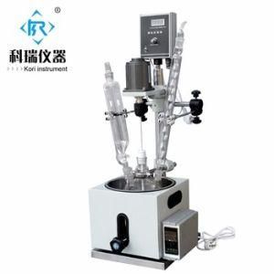 5L Single Layer Glass Reactor/Single Wall Glass Reactor /Glass Bioreactor /Mini Pilot Plant Glass Reactors Prices