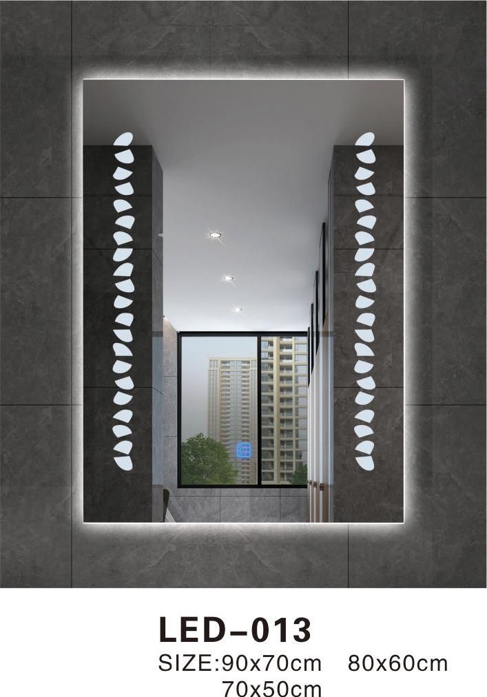 Vertical LED Bathroom Mirror Illuminated with Defogger