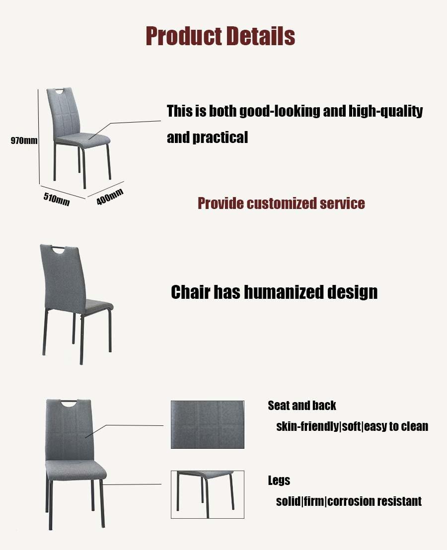 Wholesale Office Banquet Wedding Home Hotel Furniture Fabric Spraying Legs Steel Dining Chair