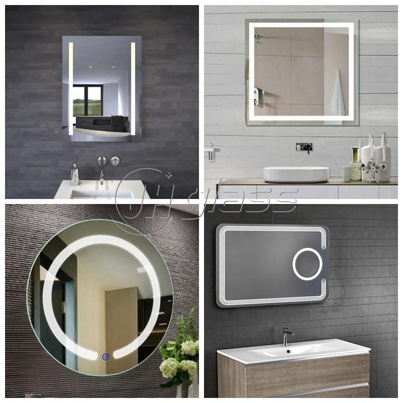 Vertical LED Lighted Vanity Backlit Bathroom Silver Mirror