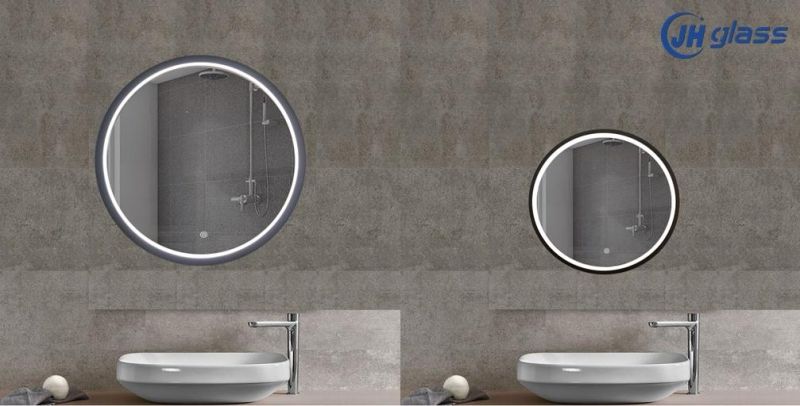 Modern Design Round LED Backlit Mirror Bathroom Vanity Mirror Circle Wall Mounted Dimmable Makeup Dressing cosmetic Mirror with Warm Lights
